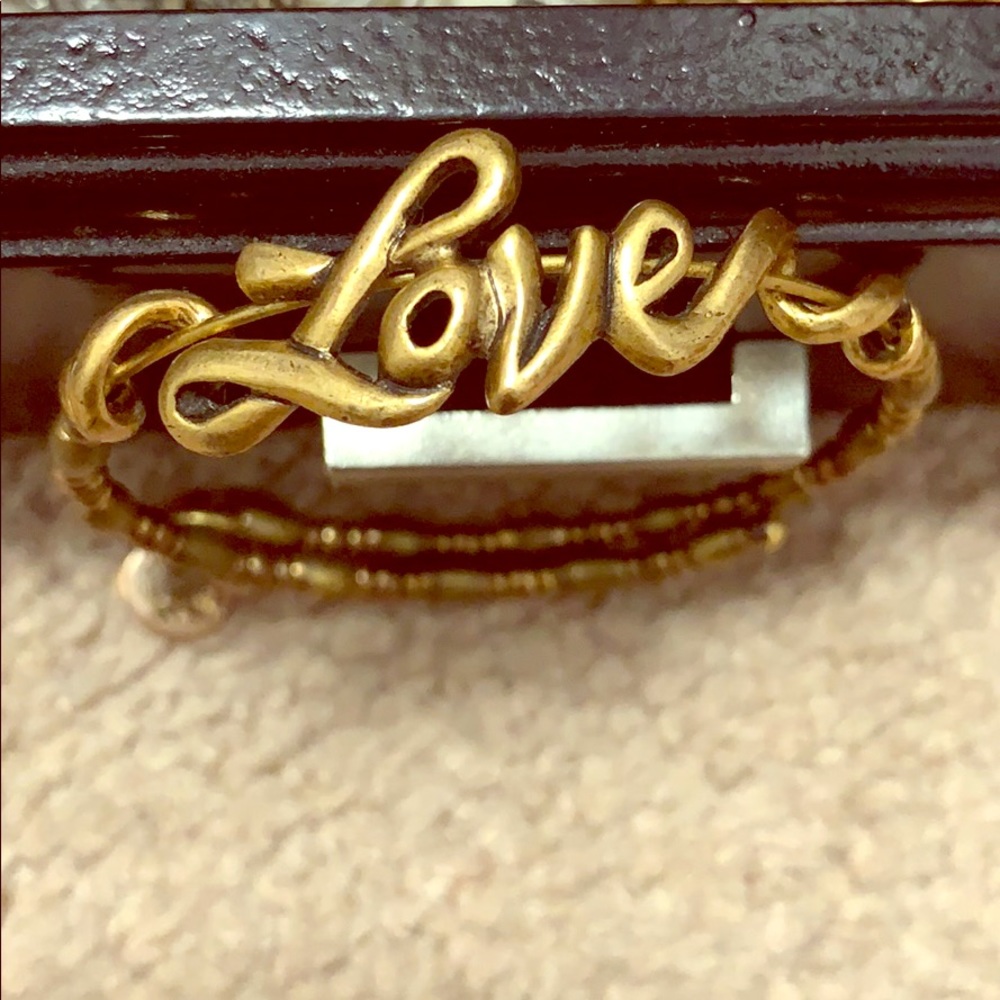 Alex and Ani Gold Vintage Sixty Six Love Bracelet